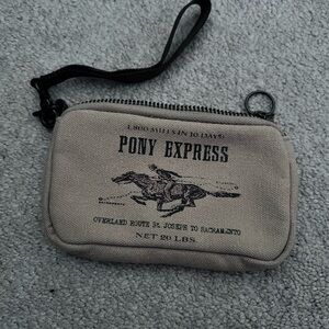 Pony Express Canvas Wristlet